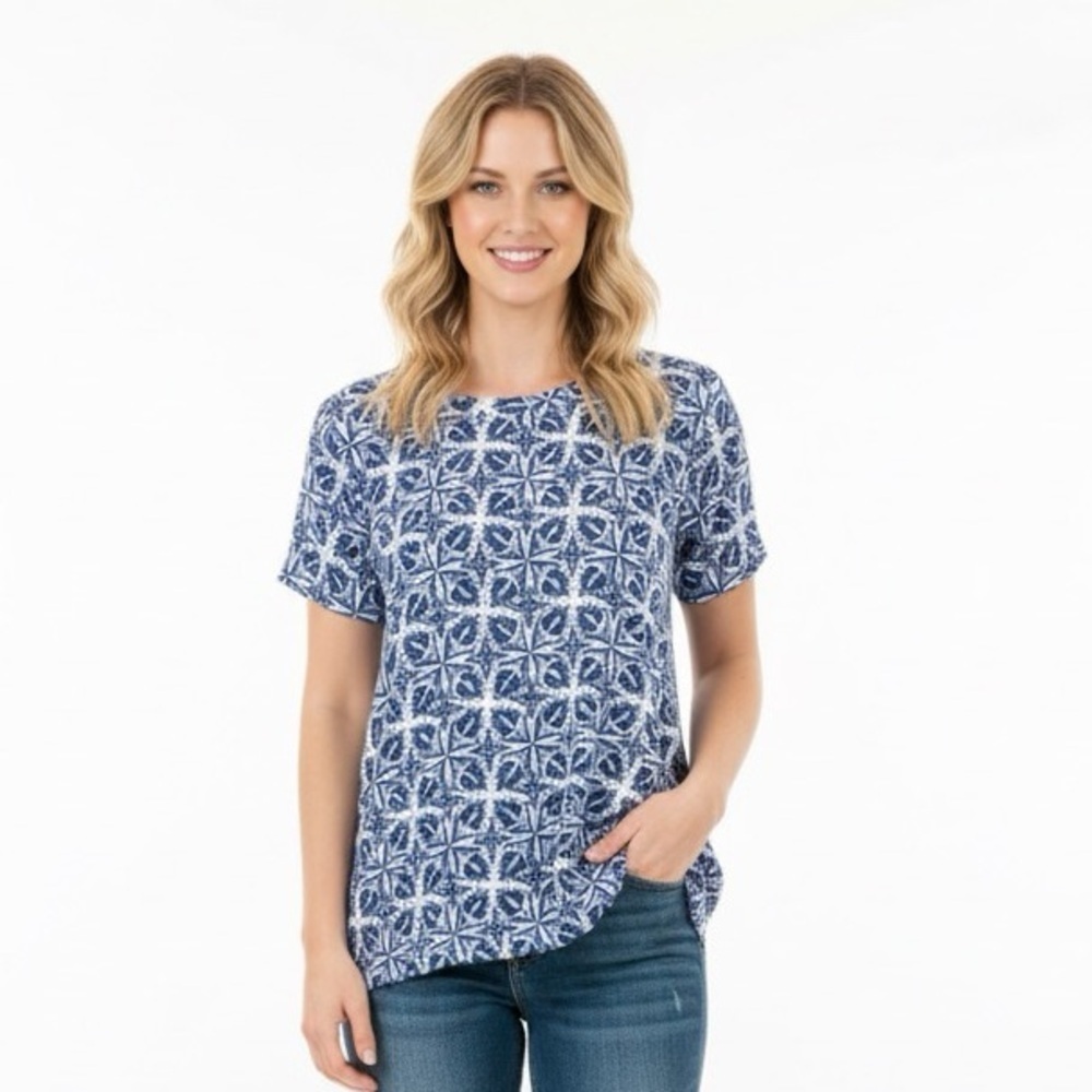 LOFT small paisley floral career dinner blouse